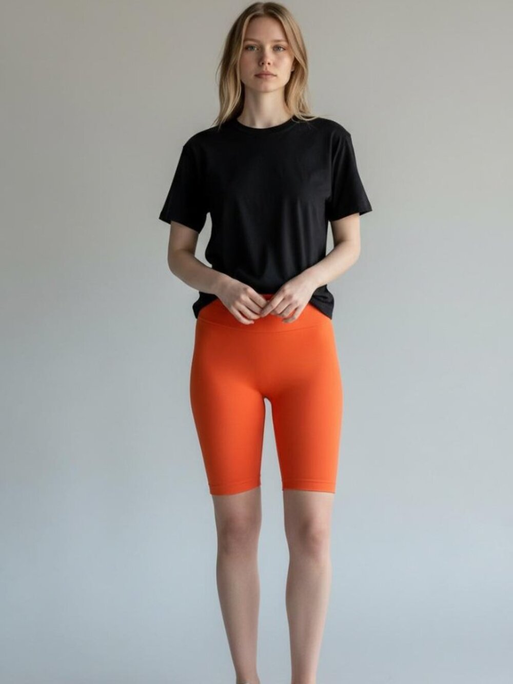 Eye Candy Seamless High-Waisted Biker Shorts โ Vibrant Orange size 2X/3X
